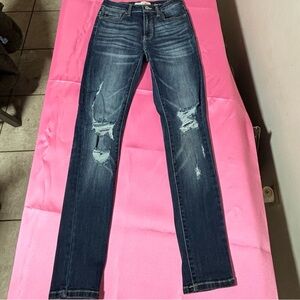 KanCan Dark Blue Distressed Skinny Jeans